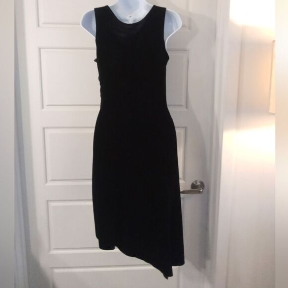Vintage Velvet Asymmetrical Lace up Dress - Picture 4 of 5